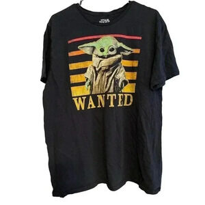 START WARS BLACK T SHIRT SIZE XL BABY YODA